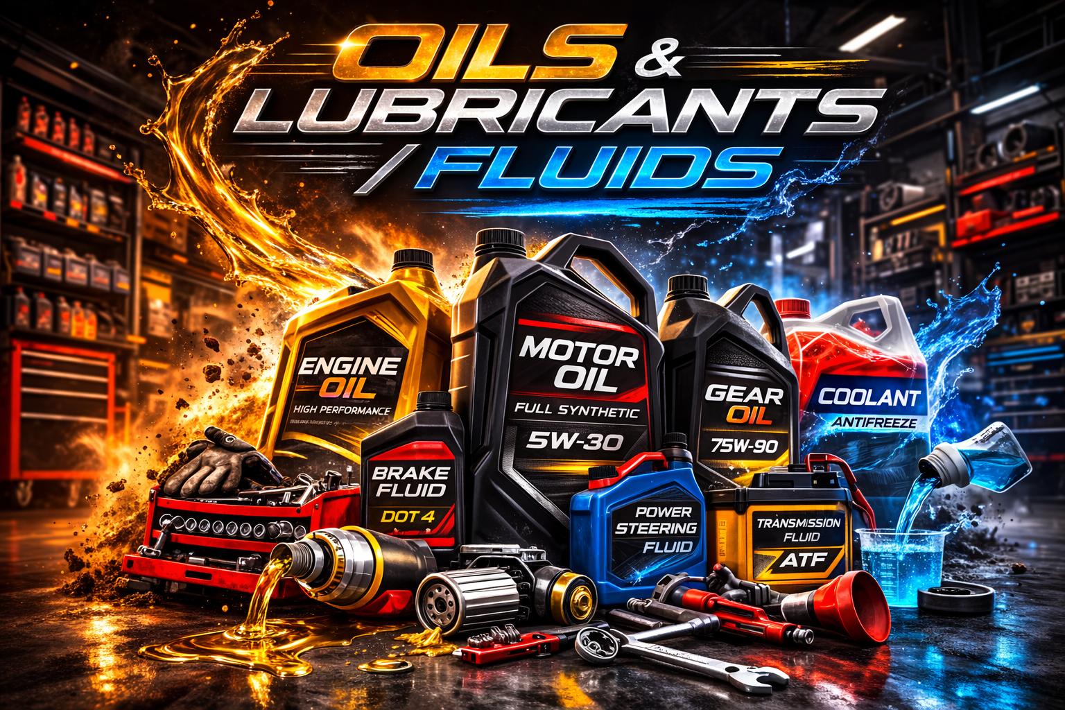 Oils lubricants and fluids category for performance vehicles